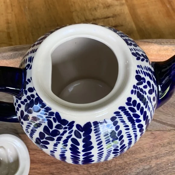 Blue and White Ceramic Teapot - Picture 9 of 12